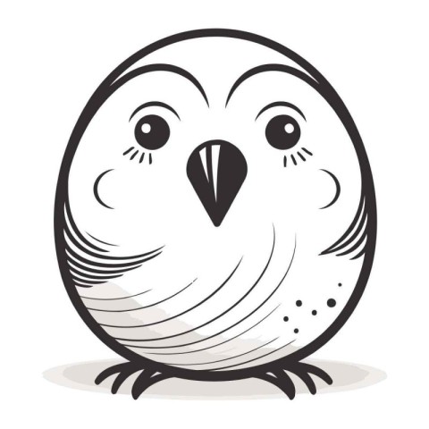 Cute cartoon bird isolated on a white background. Vector illustr