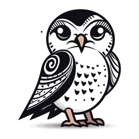 Owl. Vector illustration. Isolated on a white background.