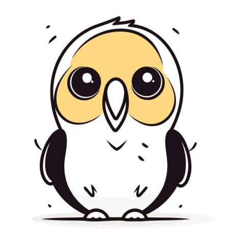 Cute penguin. Vector illustration of a cartoon penguin.