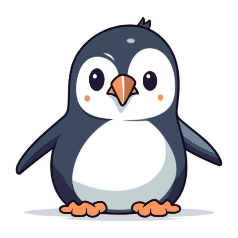 Cute penguin cartoon design. vector illustration eps 10.