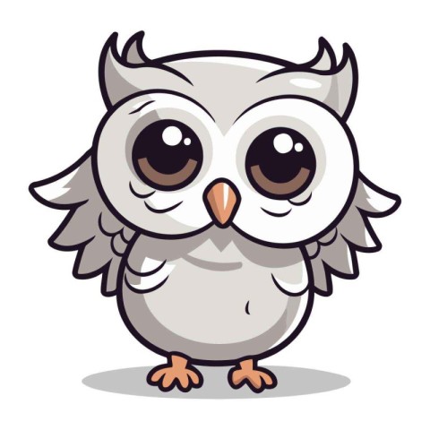 Owl character cartoon mascot vector illustration. Cute owl masco