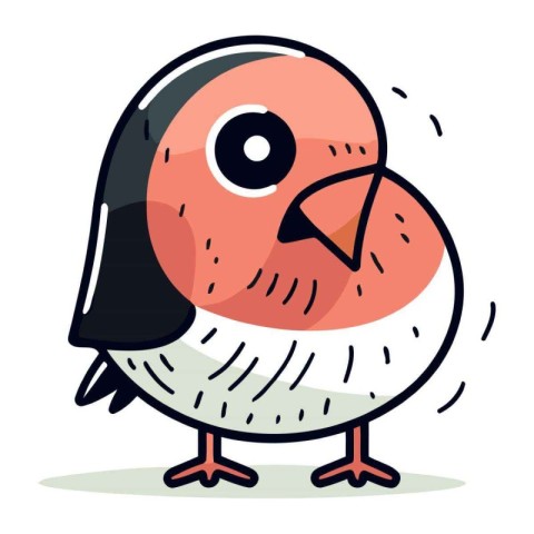 Cute cartoon bird. Vector illustration in doodle style.