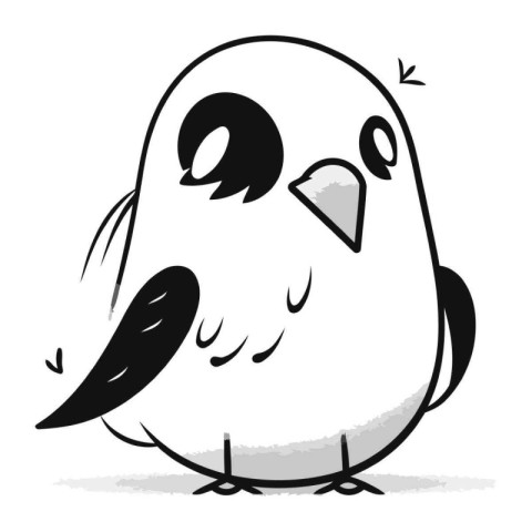 cute bird on white background. vector illustration. eps10