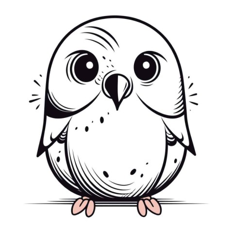 Owl vector illustration isolated on a white background. Cute car