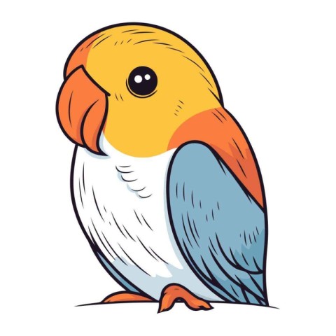 Parrot icon. Cartoon illustration of parrot vector icon for web