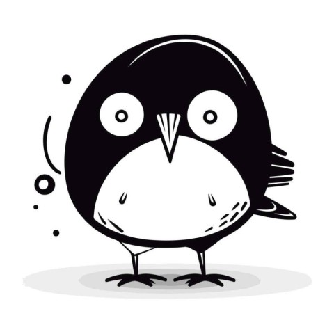 Cute penguin icon. Animal cartoon design. Vector illustration.