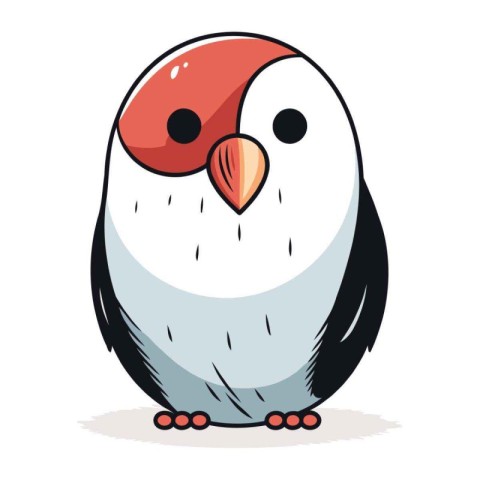 Penguin. Cute cartoon penguin. Vector illustration.