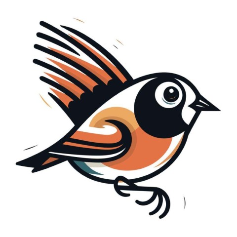 Bullfinch bird. Vector illustration of a bullfinch.