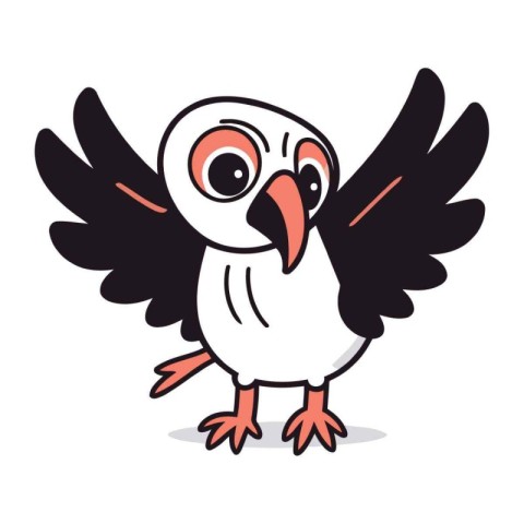 Cute Pigeon Bird Cartoon Character Vector Illustration Design.