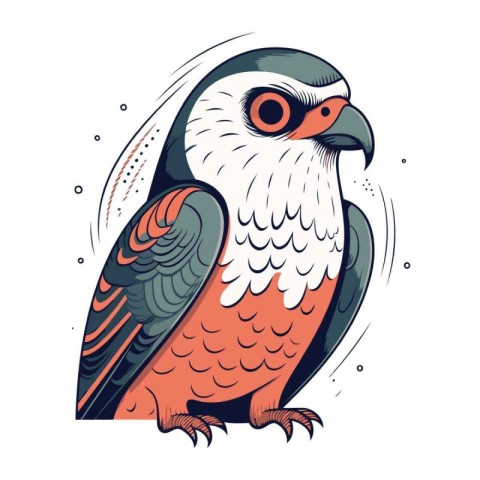 Vector illustration of a cute parrot. Vector illustration of a b