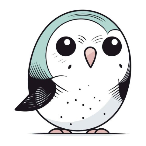 Cute penguin cartoon vector illustration. Funny cartoon penguin.