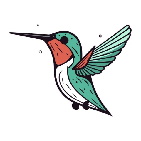 Hummingbird icon. Vector illustration in cartoon style isolated