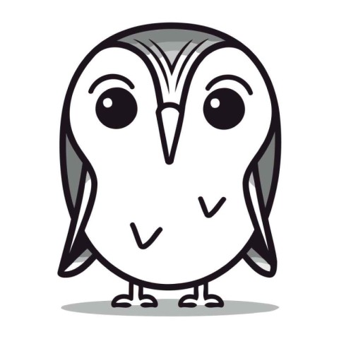 Cute Owl Cartoon Mascot Character Vector Icon Illustration Desig