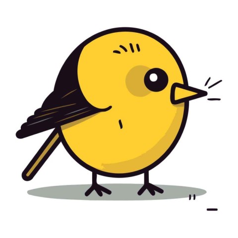 Cute bird on a white background. Vector illustration for your de