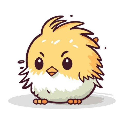 Cute little chick. Vector illustration in cartoon style. Isolate