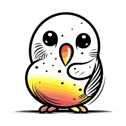 Cute cartoon owl. Vector illustration isolated on a white backgr