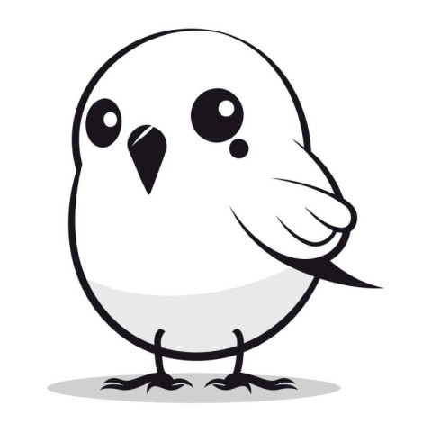 cute bird cartoon isolated icon design. vector illustration grap