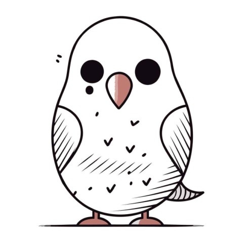 Vector illustration of cute cartoon owl. Vector illustration of