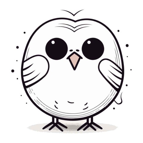 Cute cartoon owl. Vector illustration in doodle style.