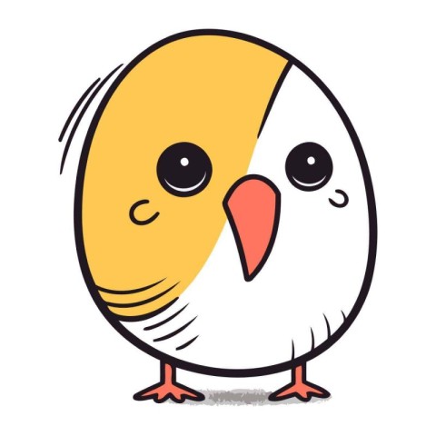 cute little bird cartoon character vector illustration design. e