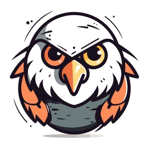 Owl head mascot. Vector illustration of an owl head mascot.