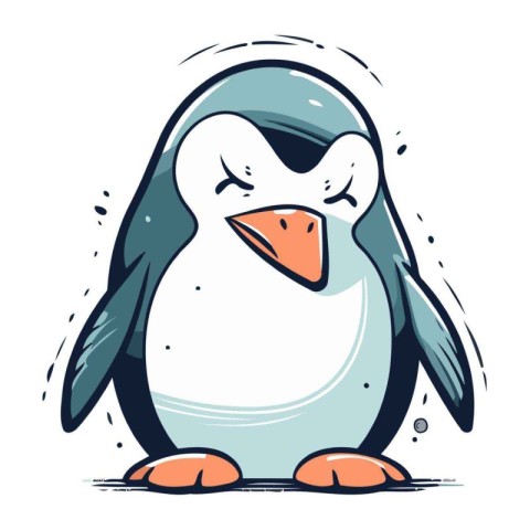 Cartoon penguin. Vector illustration of a cartoon penguin.