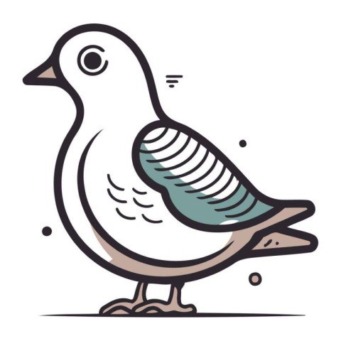 Pigeon vector illustration on a white background. Vector illustr