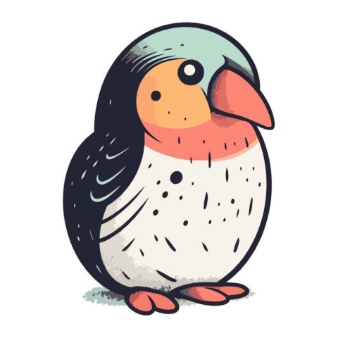 Penguin. Vector illustration of a cute cartoon penguin.