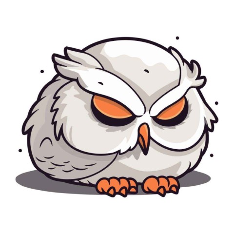 Owl isolated on a white background. Vector illustration. eps 10