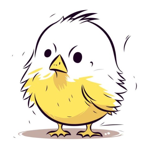 Illustration of a Cute Little Chicken on a white background.