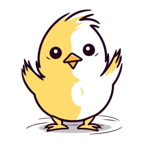 Cute little chick. Vector illustration of a cute little chick.