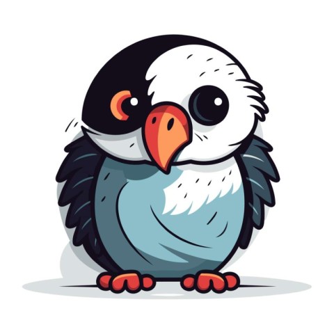 Penguin. Cute cartoon penguin. Vector illustration.