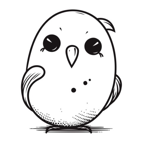 Cute cartoon owl. Vector illustration isolated on a white backgr