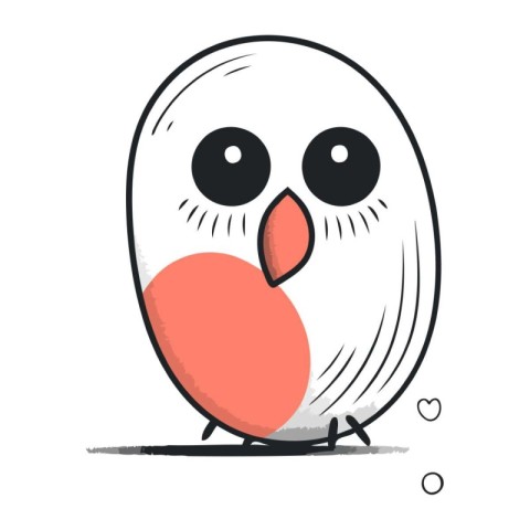 Cute cartoon bird isolated on a white background. Vector illustr