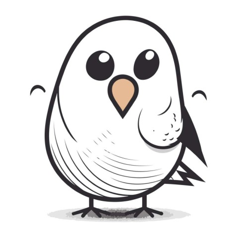 Cute cartoon owl on white background. Vector illustration for yo