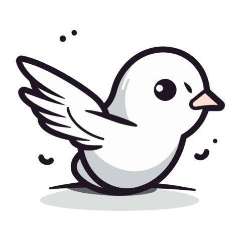 Cute Bird Cartoon Character Vector Illustration. Cute Bird Carto