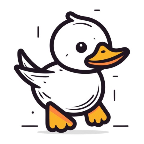 Duck icon. Cartoon illustration of duck vector icon for web desi