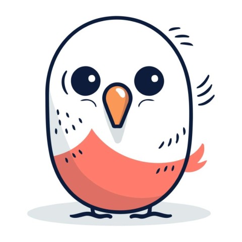 Cute little bird. Vector illustration in cartoon style. Isolated