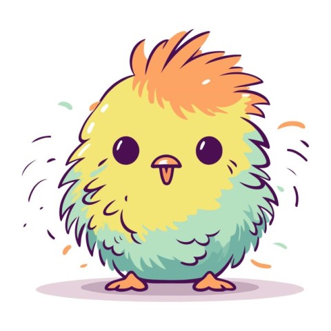 Cute little chick. Vector illustration of a cute little chick.