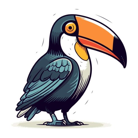 Toucan bird. Vector illustration of a cartoon toucan.