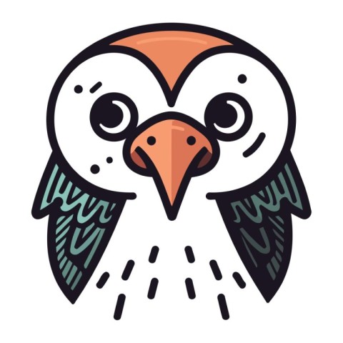 Cute cartoon owl. Vector illustration in doodle style.