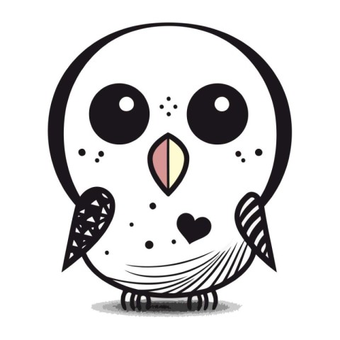 cute owl on white background. vector illustration. eps10