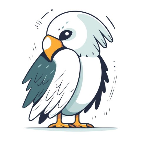 Eagle. Vector illustration in cartoon style on a white backgroun