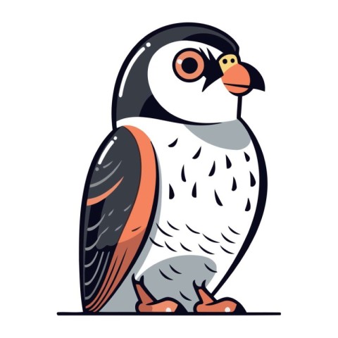 Penguin. Cute cartoon penguin. Vector illustration.