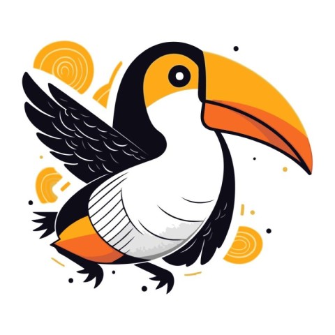 Toucan bird. Vector illustration isolated on a white background.