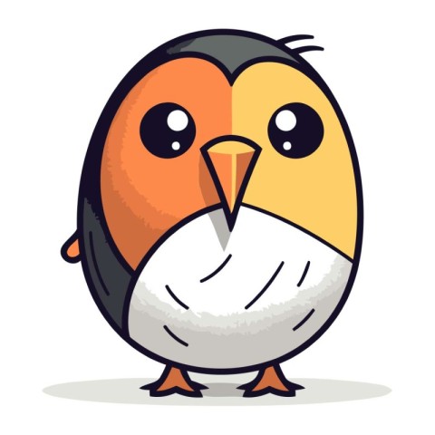 Cute little robin character vector illustration design. Cartoon