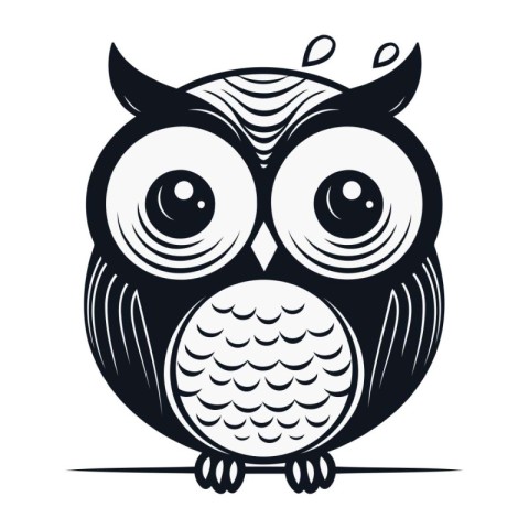 Owl. Vector illustration isolated on white background. EPS 10.