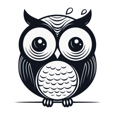 Owl. Vector illustration isolated on white background. EPS 10.