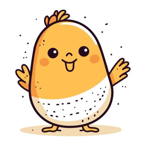 cute chicken cartoon character vector illustration design graphi