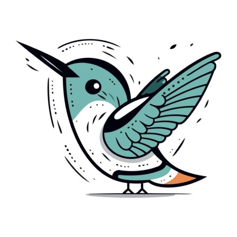 Hummingbird. Vector illustration of a cute cartoon Hummingbird.